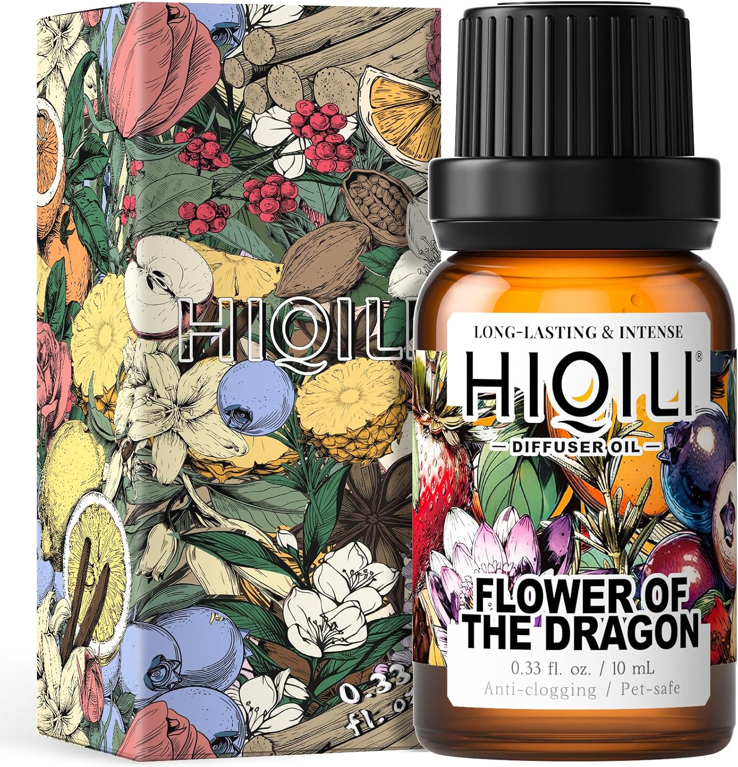 HIQILI Flower of The Dragon Diffuser Oil, Long-Lasting Refill for Humidifiers & Reed Diffusers, Hotel-Grade Scent, Suitable for Home Use - 0.34 Fl Oz