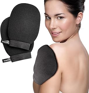 SimpleField Korean Exfoliating Mitt for Remove Dead Skin. 2 Pack 100% Viscose Kessa Deep Exfoliating Gloves for Body Scrub, Keratosis Pilaris and Self Tanning Removal. Easily Smooth Skin Surface.