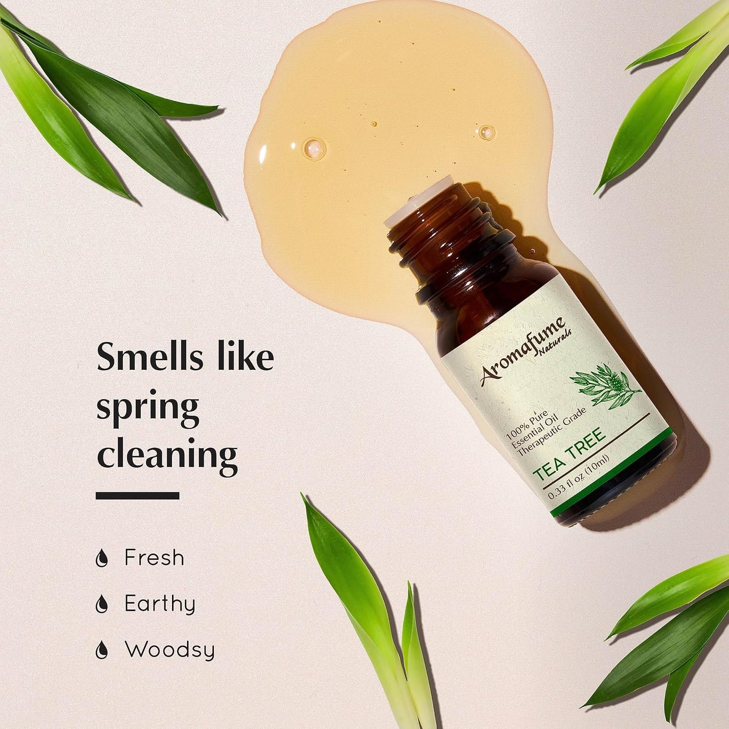 AROMAFUME Tea Tree Essential Oil - 100% Natural, Therapeutic Grade Essential Oils - Pure, Healing Aromatherapy Oil for Home Diffusers - Gifts for Her 10ml