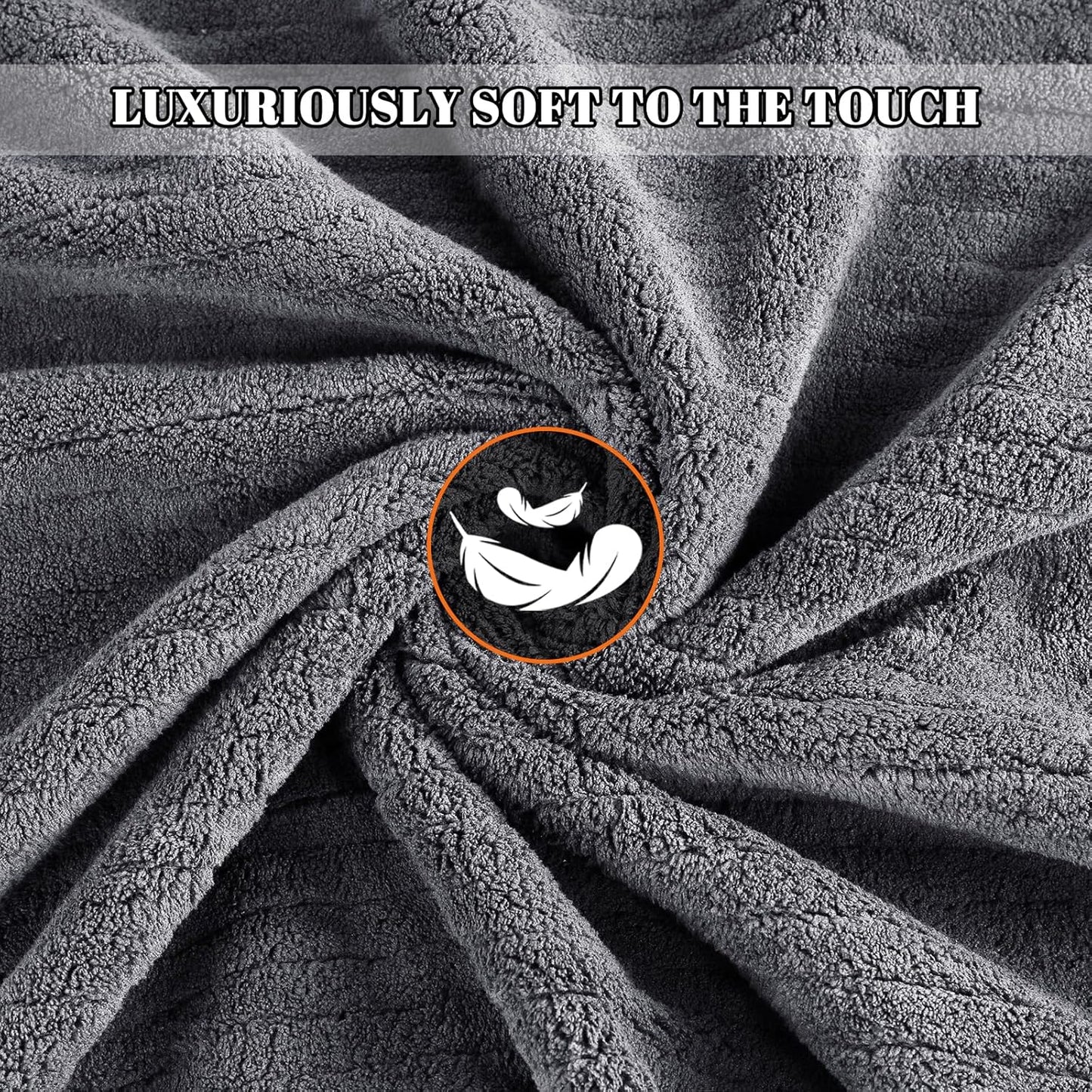 Bath Towels Set of 4 Extra Large 35 x 70 Inches,Luxury Thick High Absorbent Quick Dry Bath Sheet,Ultra Soft Microfiber,Bathroom,Beach,Yoga,Sport,SPA (Grey)