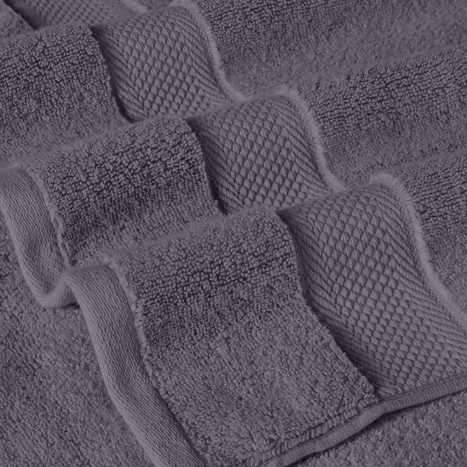 Modern Threads Luxury 6-Piece Quick-Dry Towel Set – Plush & Ultra-Absorbent for Spa-Like Experience, Gray