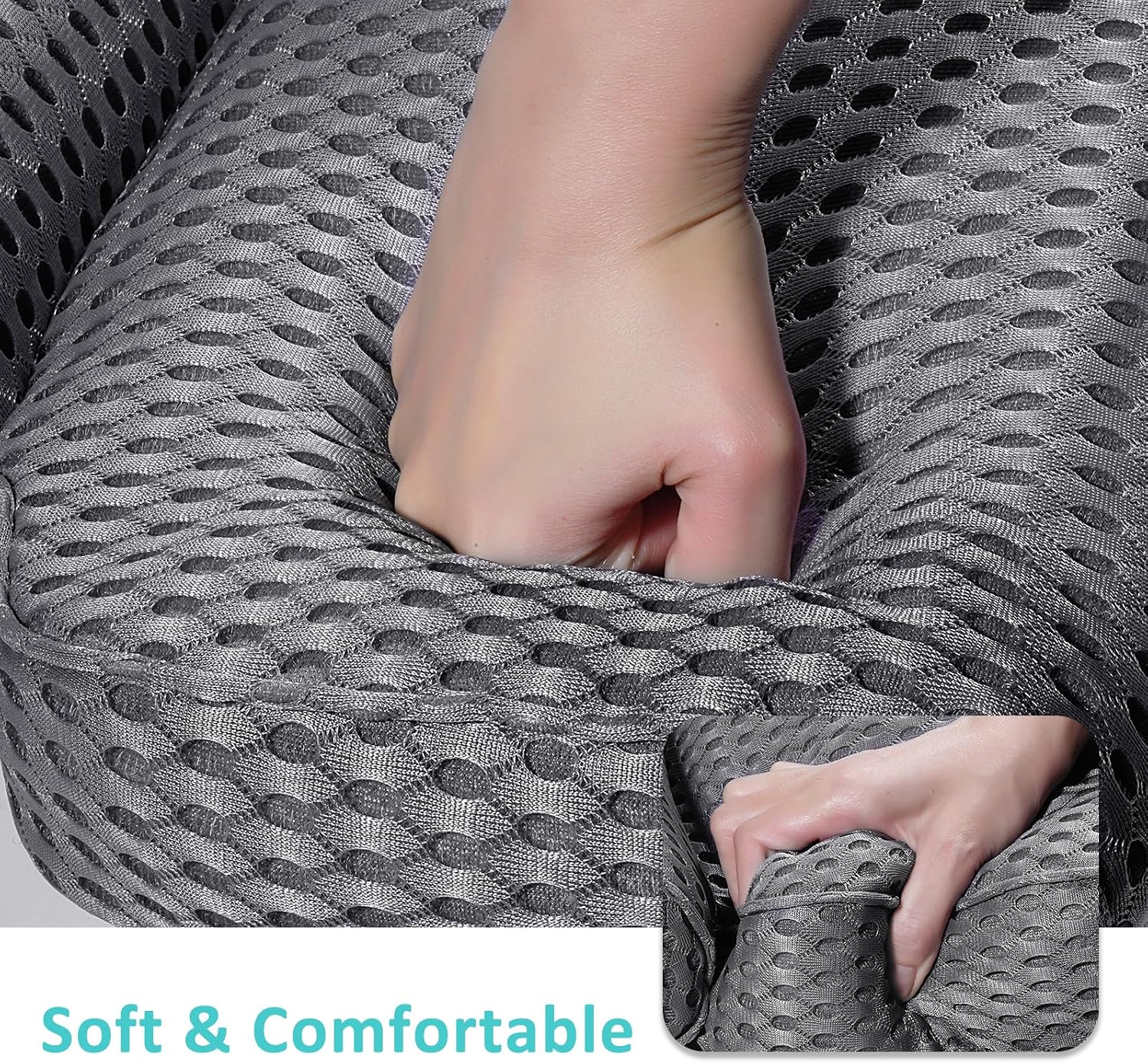 Bath Pillow for Tub Support Neck and Back, Bathtub Pillow Bath Accessories for Bathtub Women, Hot Tub Accessories for Adults Gray