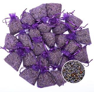 Lavande Sur Terre Pack of 24 Lavender and Cloves Sachets for Clothes Storage, Home Fragrance Sachet for Closets, Garment Bag or Drawers, LV-H-1