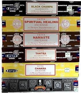Nag Champa Incense Stick Pack - Assorted Fragrances - Hand Rolled & Non-Toxic - Perfect for Meditation and Relaxation - Home Fragrance Gift Pack - 15g, Set of 6 Aromas