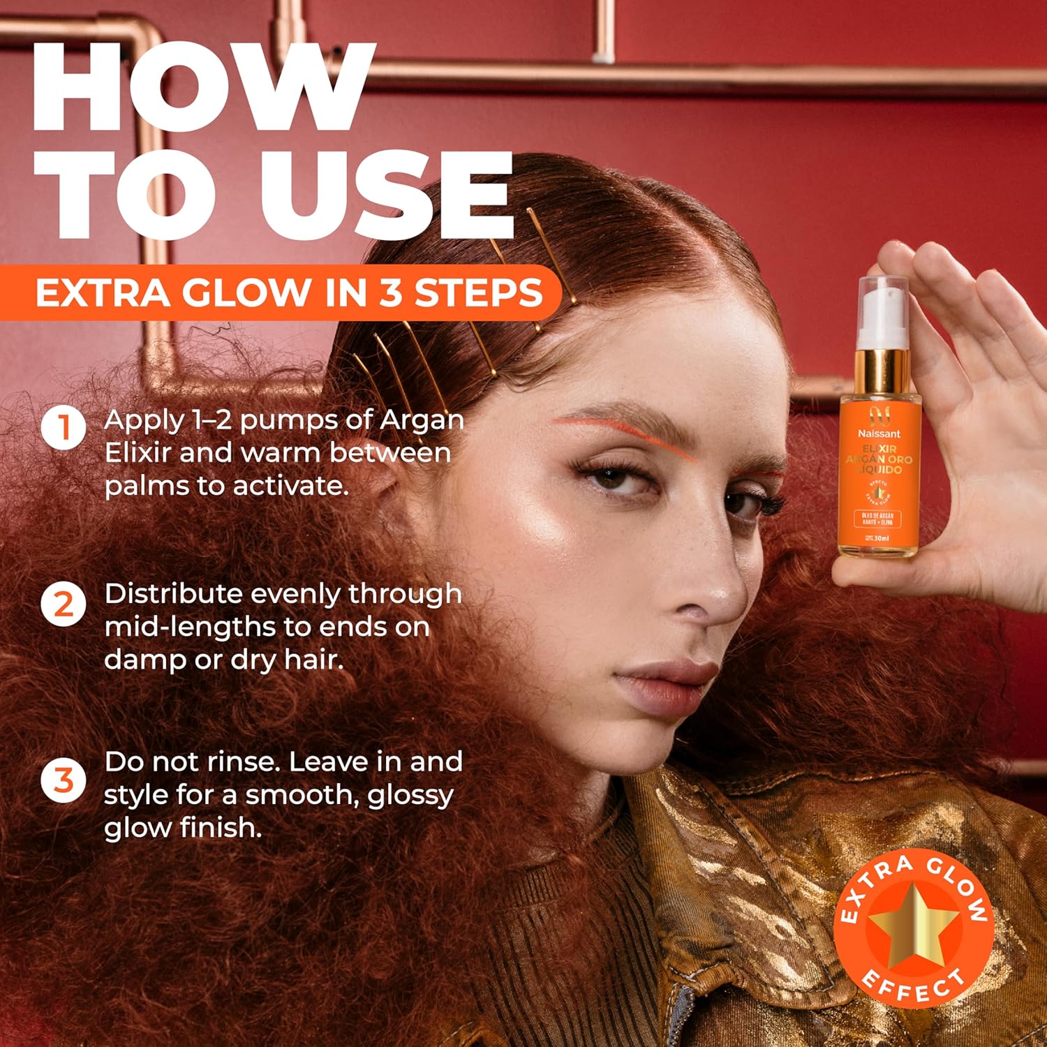 naissant Elixir Argan Oil Hair Treatment | Frizz Control, Heat and UV Protection for Color Treated and Natural Hair | Nourishes, Repairs, and Softens | Increases Shine and Color Vibrancy (4 FlOz)