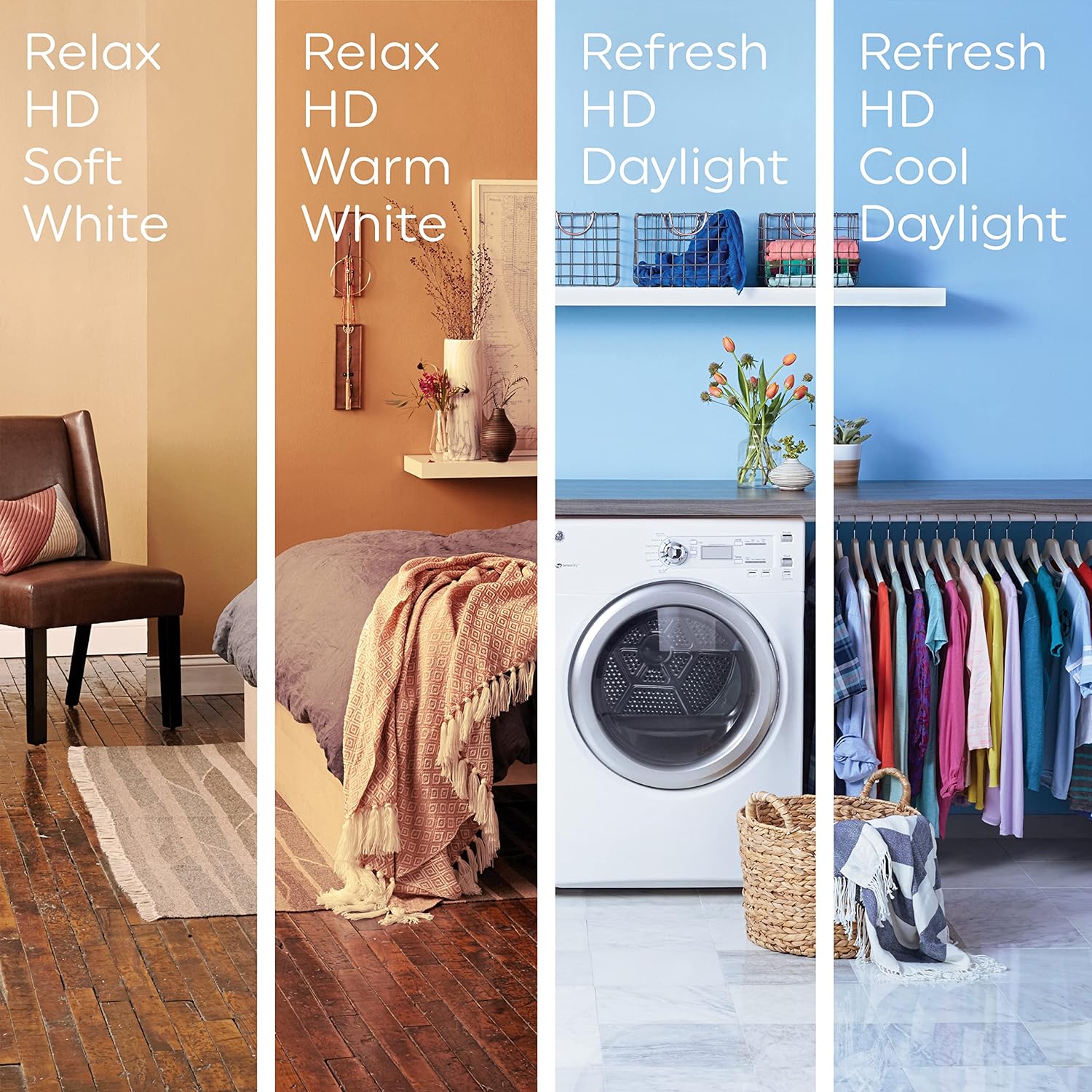 GE Relax LED Light Bulbs, 40 Watt, Soft White Candle Lights, Decorative Light Bulbs, Frosted, Small Base (36985), 4 Bulbs
