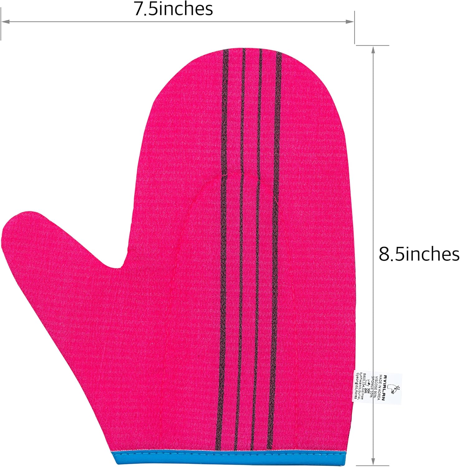 Exfoliating Glove Korean Skin Care Body wash loofah face Lip Body Scrub Dry Brushing Body Brush Foot Back Scrubber scrubbing Bathing Sponge Black Head Remover Gloves (Red)