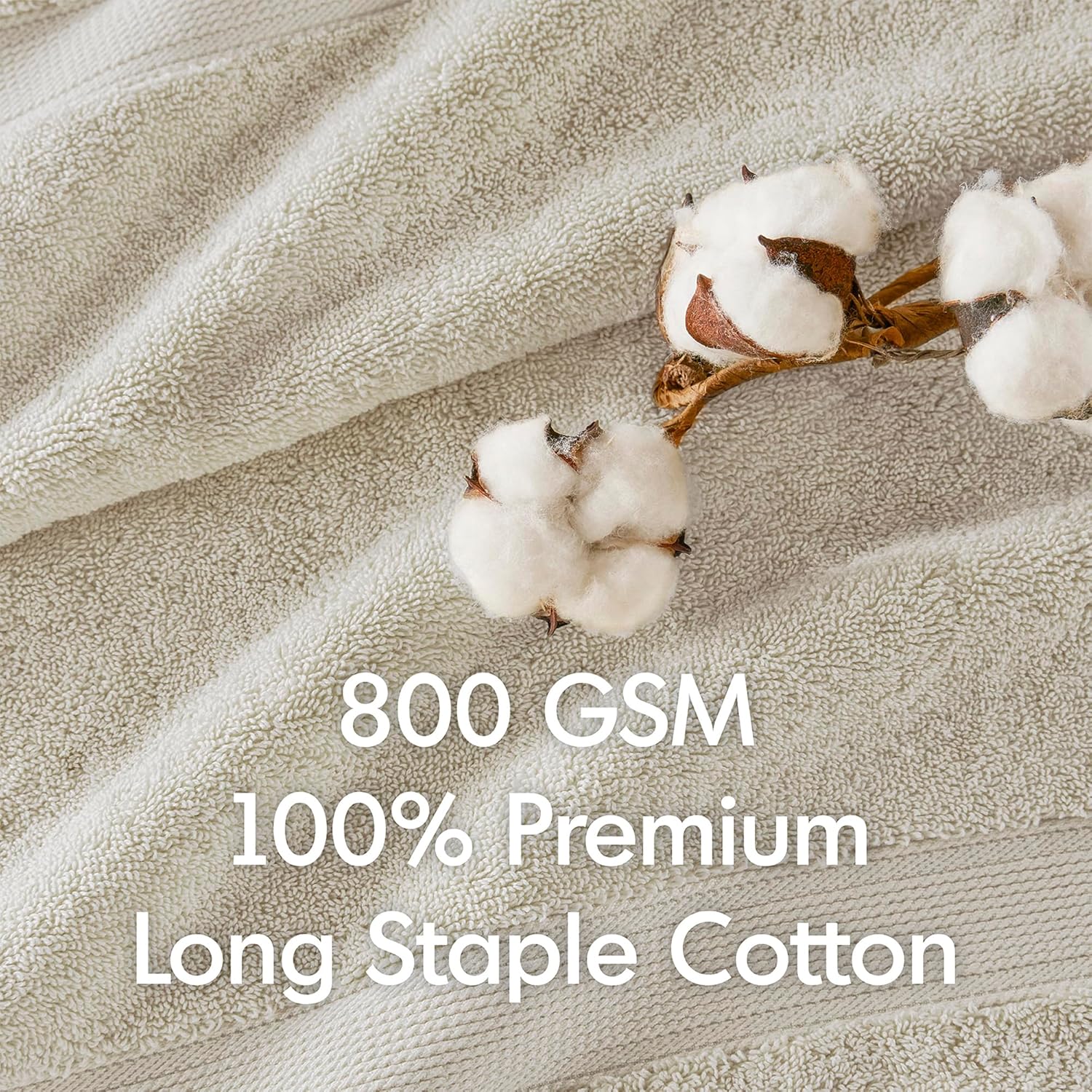Madison Park 800GSM Bath Sheet Towel Oversized 34" x 68" 2 Pack 100% Cotton Bath Towel Set Highly Absorbent Hotel Spa Quality for Bathroom, Natural
