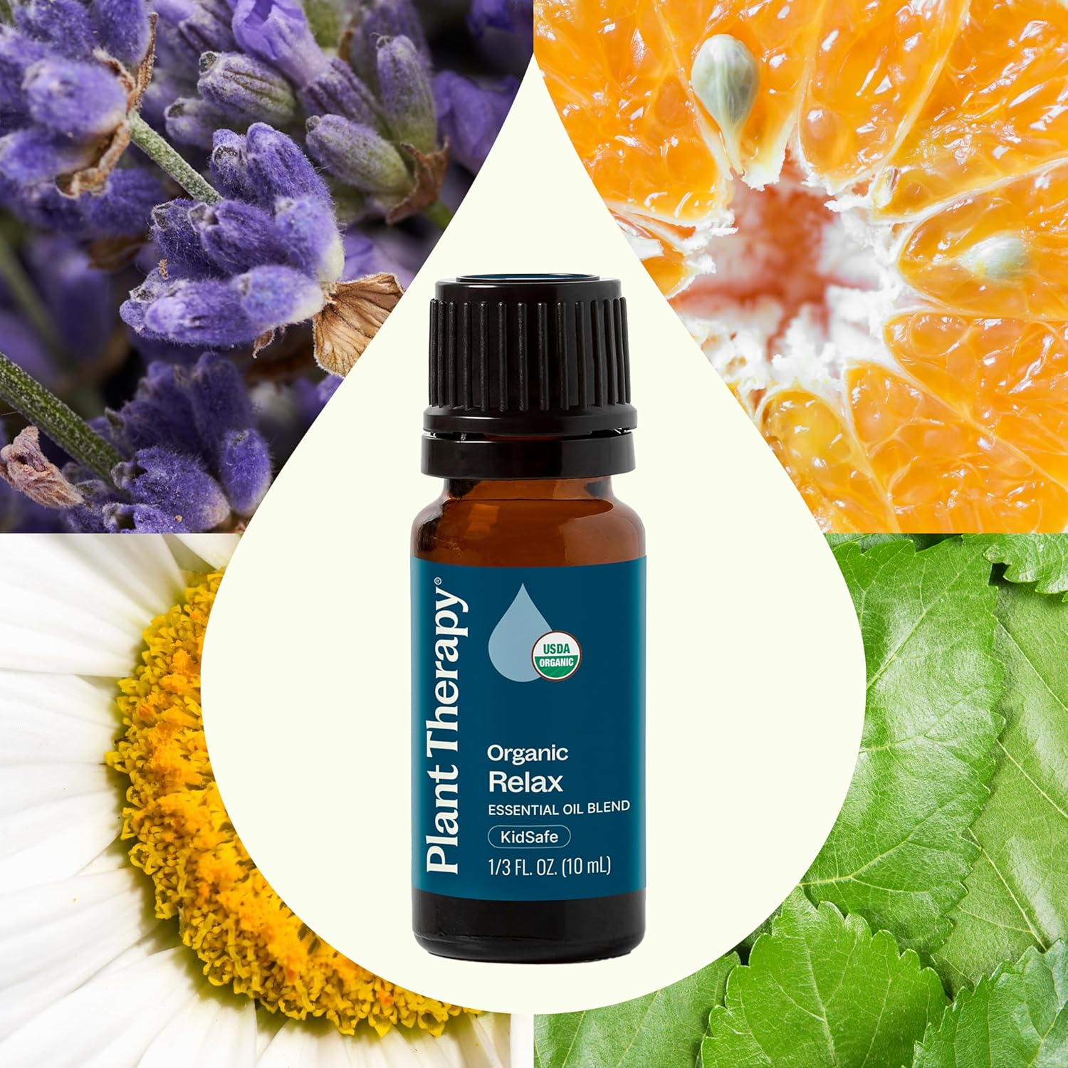 Plant Therapy Organic Relax Essential Oil Blend 100% Pure, Undiluted, Natural Aromatherapy, Therapeutic Grade 10 mL (1/3 oz)