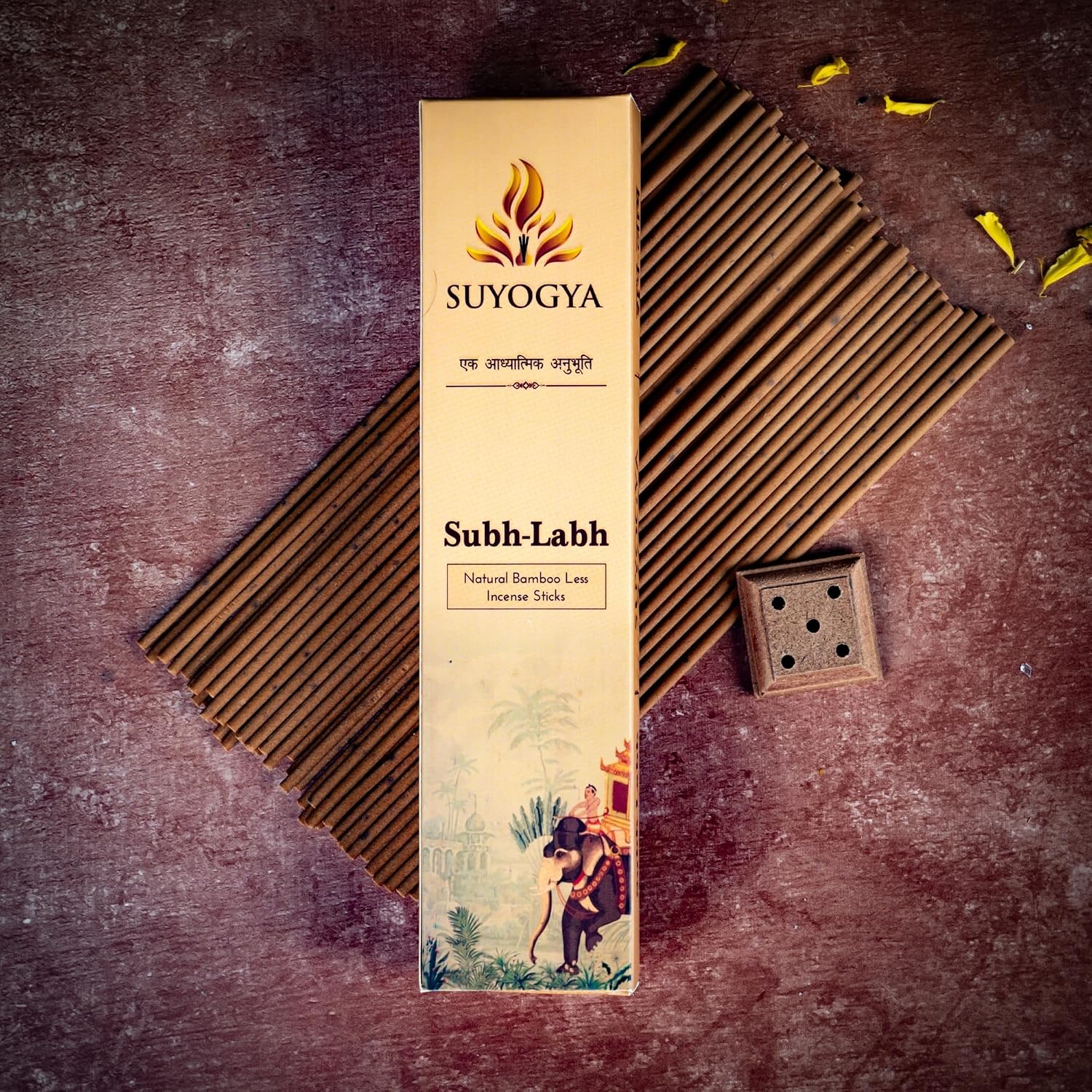 Subh-Labh Premium 9 Inch Bambooless Incense Sticks - Hawan Samagri, 60 Minutes Long-Lasting Fragrance for Pooja, Meditation, Festivals & Relaxation - Pack of 1