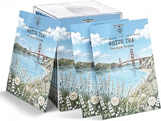 US04-San Francisco White Tea Sachets for Drawers, Closets & Cars, 12 Pack | Car Air Freshener sachets with San Francisco White Tea scent. Freshens closets, drawers, cars and small spaces.