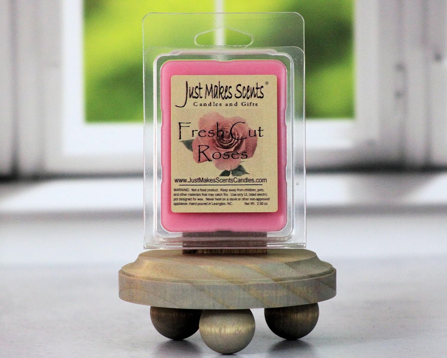 2 Pack - Fresh Cut Roses Scented Soy Wax Melts | Bold Fragrance Wax Cubes | Hand Poured in The USA by Just Makes Scents