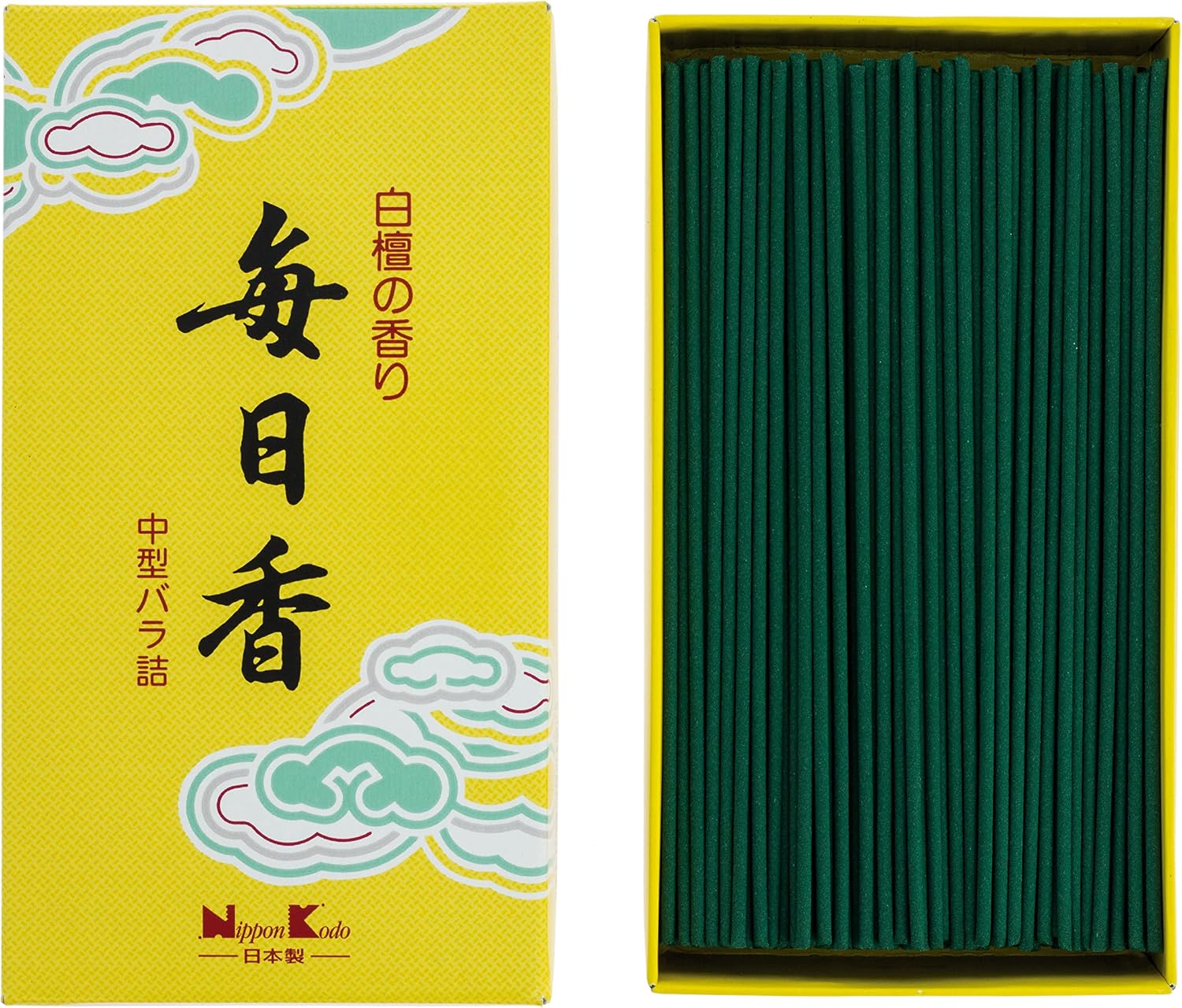 Nippon Kodo Mainichi KOH Sandalwood Incense Sticks - 220 Count (Pack of 1) - Sandalwood Scent - Incense