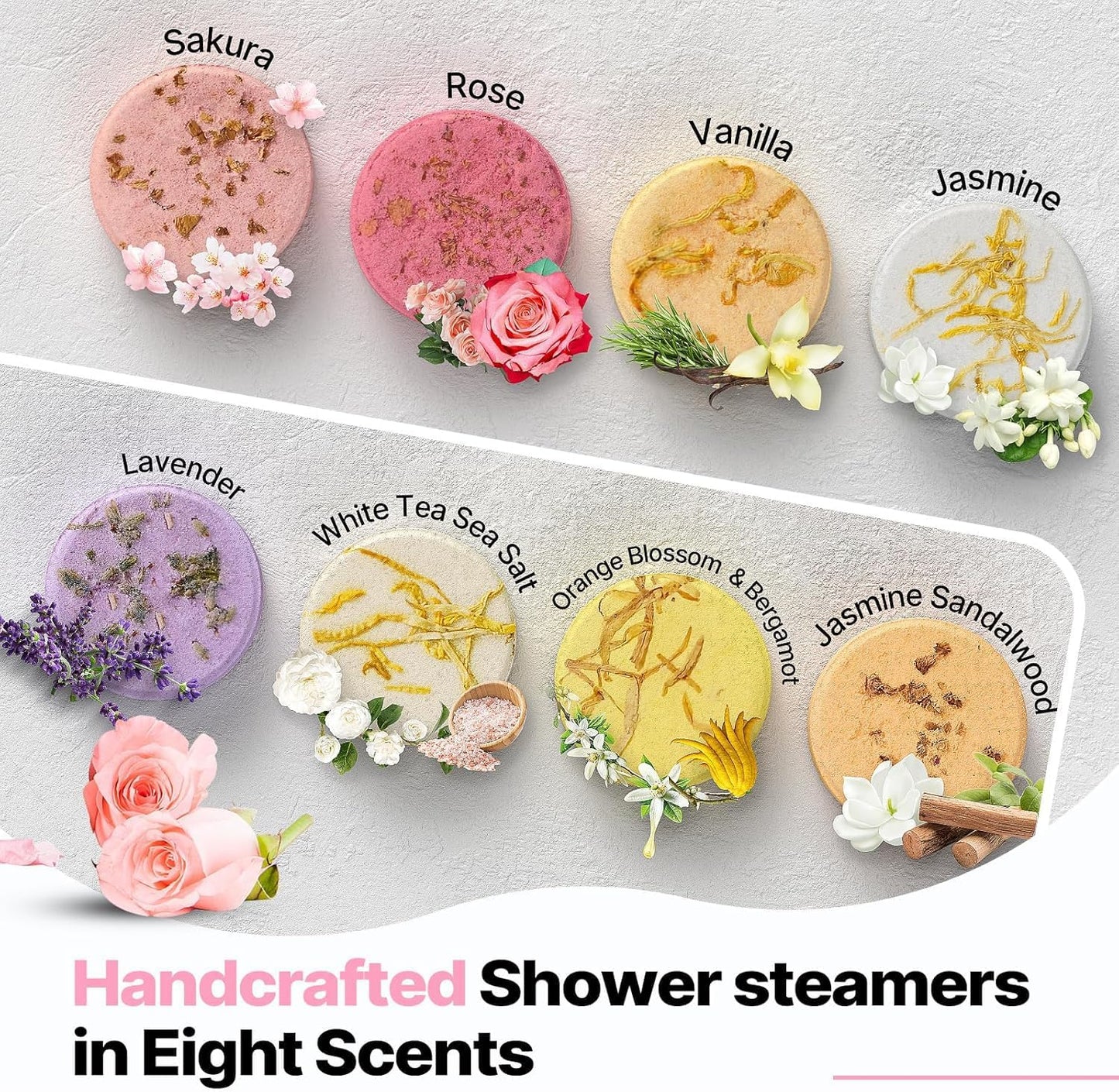 Shower Steamers Aromatherapy SWCANDY 8 Pack Gifts for Mom - Wife, Daughter, Grandma, Women, Sister and Teen Girls Natural Essential Oils Home Spa Self Care Stress Relief Relaxation