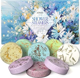 Shower Steamers Aromatherapy 8 Pack –Natural Essential Oil Shower Bombs for Self Care, Home Spa, Stress Relief & Relaxation, Birthday Gifts for Women and Men. Sky Garden Style