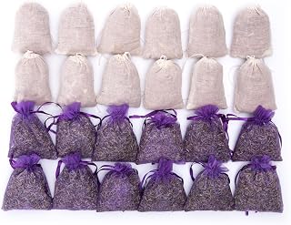 Lavande Sur Terre Pack of 24 Cedar Chips and Lavender Sachets (12 Lavender, 12 Cedar) - Home Fragrance Sachet for Drawers and Closets, LV-F-LC-1