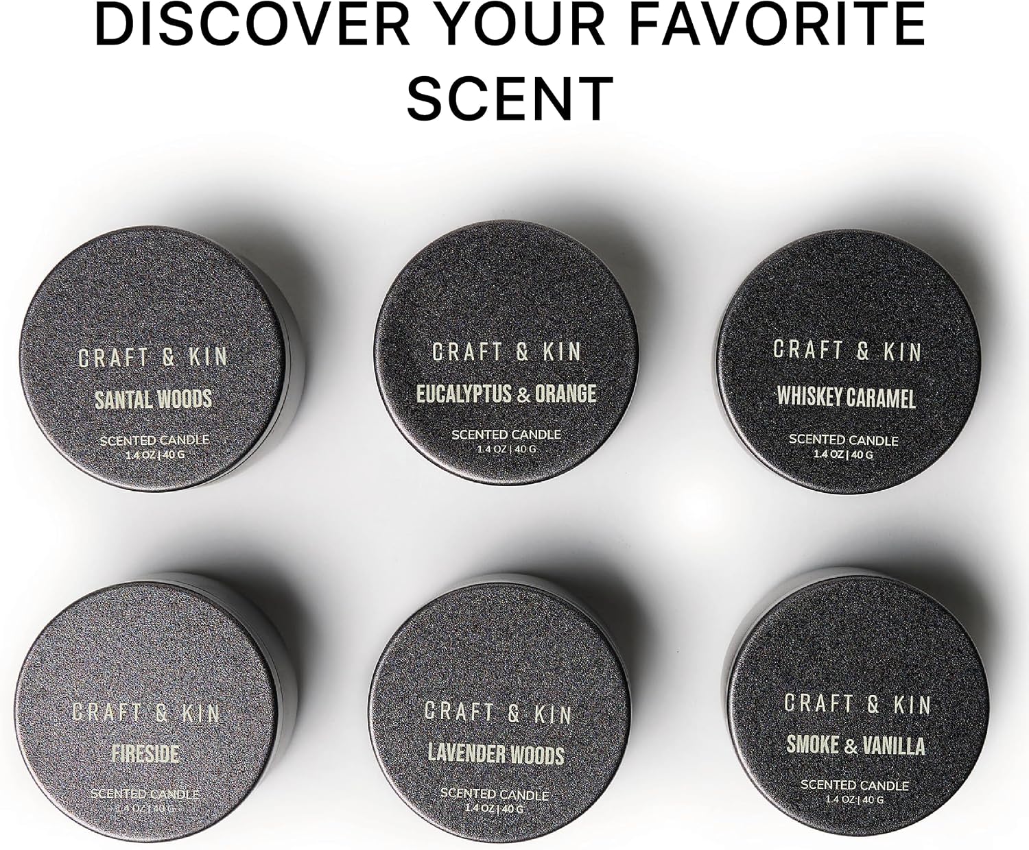 Craft & Kin Premium 6 Scented Votive Candles – Luxury Mini Natural Soy Scented Candle Gift Set with Assorted Scents – Room Decor and Aromatherapy – 15-20 Hour Burn Time Each