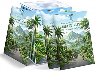 US07-Honolulu Island Green Scented Sachets for Drawers and Closets, Car Air Freshener Bags, Island Green Closet Freshener and Odor Eliminator for Wardrobe, Dresser, Car 12 Pack