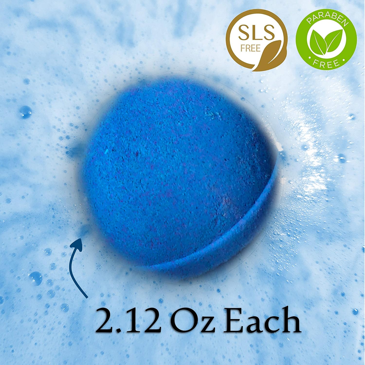 Pure Parker Natural Bath Bombs Bulk 50 Pack with Essential Oils - Moisturizing Gift Set for Women with Shea Butter - Individually Wrapped for Freshness