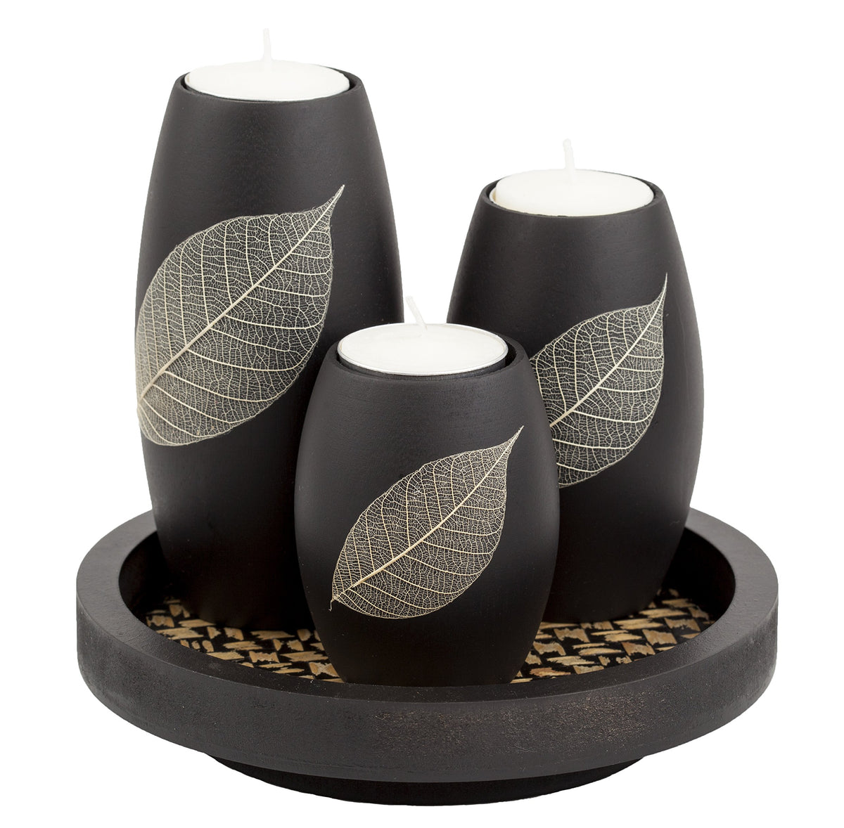 IYARA CRAFT Candle Holder Set with Tray