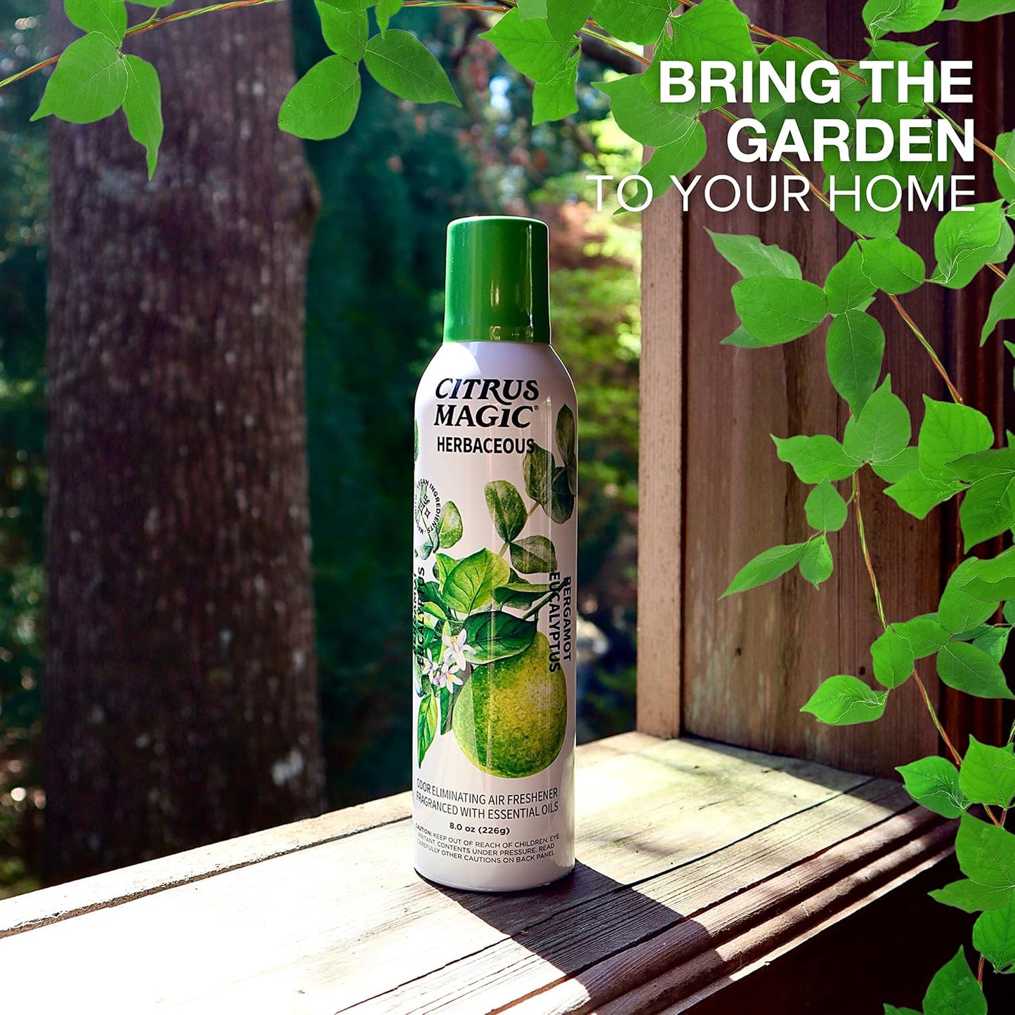 Citrus Magic Herbaceous Odor Eliminating Air Freshener Spray, Bergamot Eucalyptus, 8-Ounce, Pack of 2