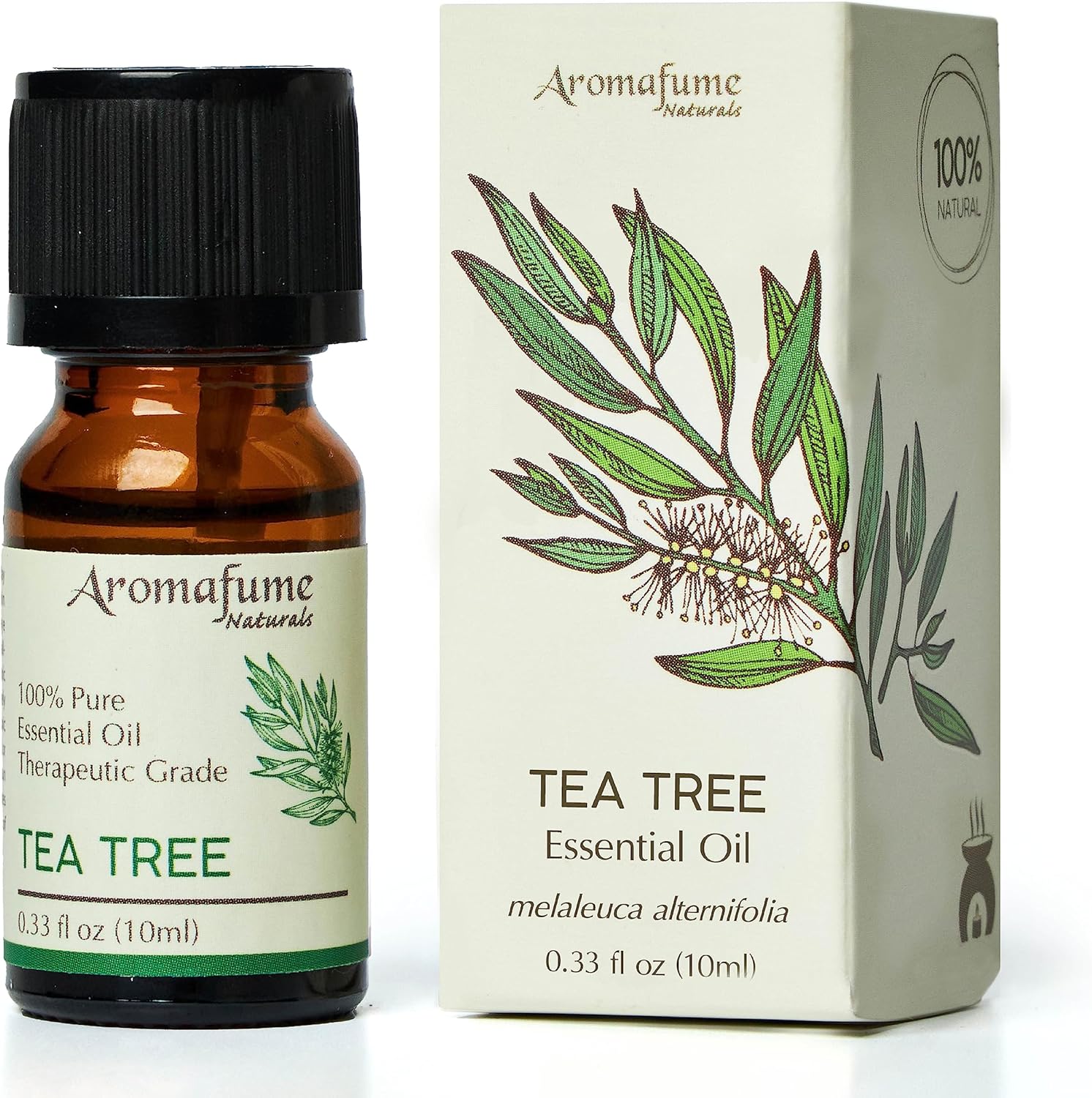 AROMAFUME Tea Tree Essential Oil - 100% Natural, Therapeutic Grade Essential Oils - Pure, Aromatherapy Oil for Home Diffusers - Gifts for Her 10ml