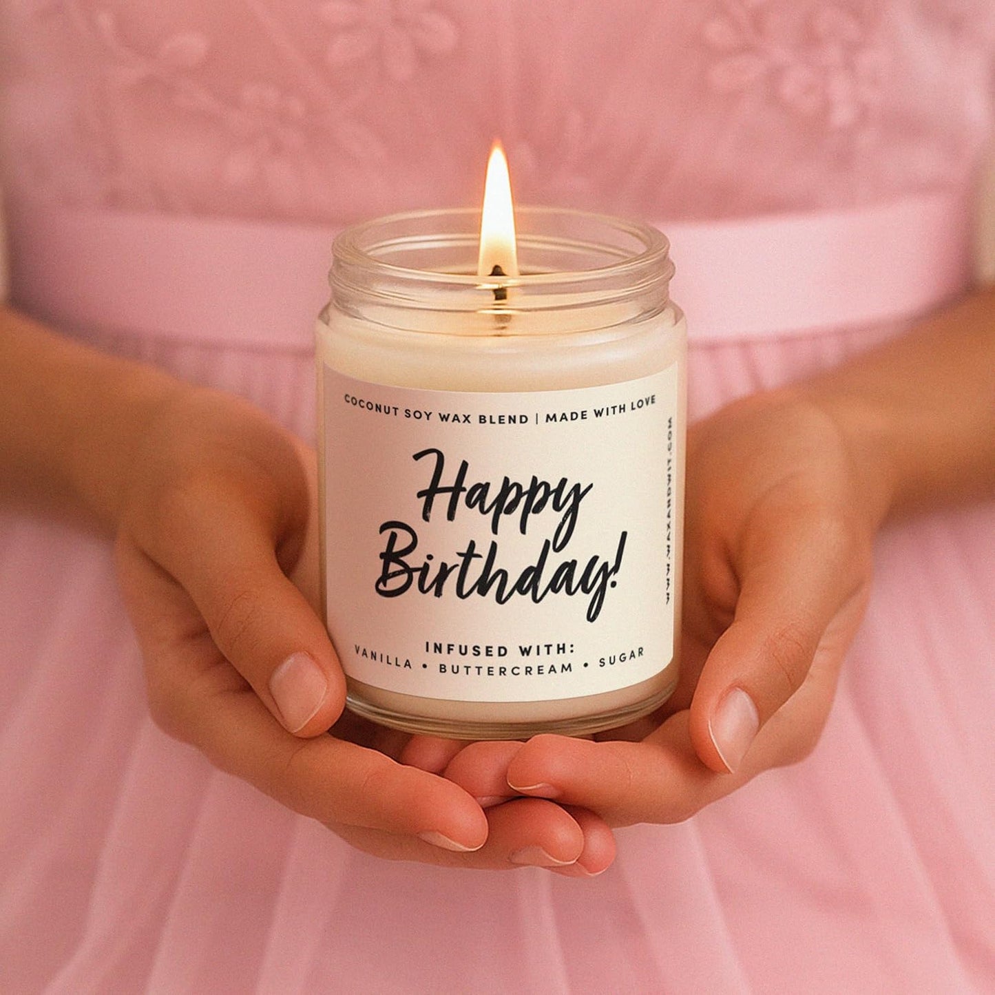 WAX & WIT Birthday Gifts for Women, Happy Birthday Candle – Scented with Vanilla, Buttercream and Sugar - 9oz, Soy Wax, 50 Hour Burn, Premium Candle Gift for Her, Friend, Daughter, Sister, Wife