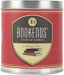 D&D Bookends Scented Candle | 13 Ounce Tin | Cozy Sweet Aroma for Relaxing Evenings | Gift for Book Lovers