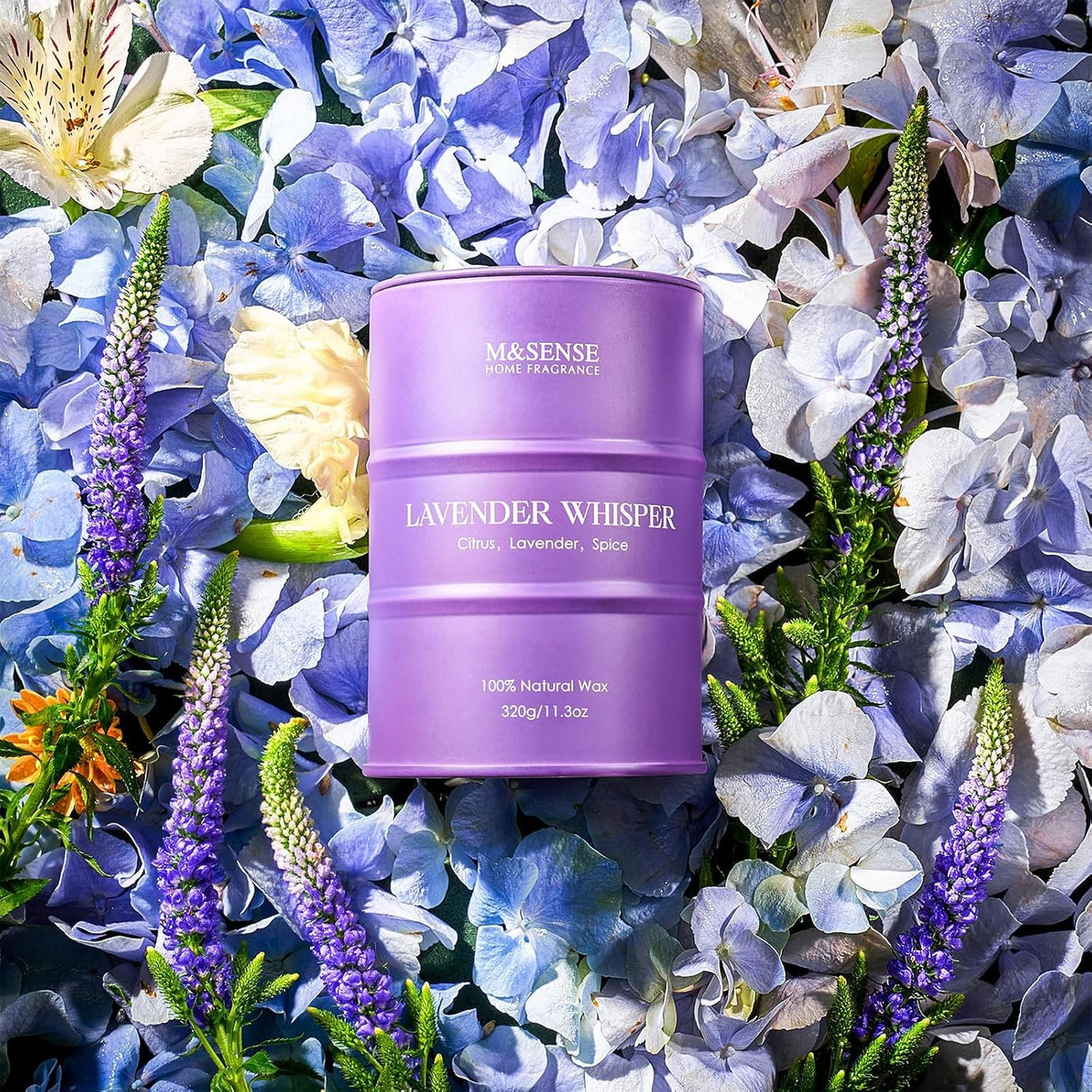 M&SENSE Lavender Soy Candles for Home Scented 11.3oz