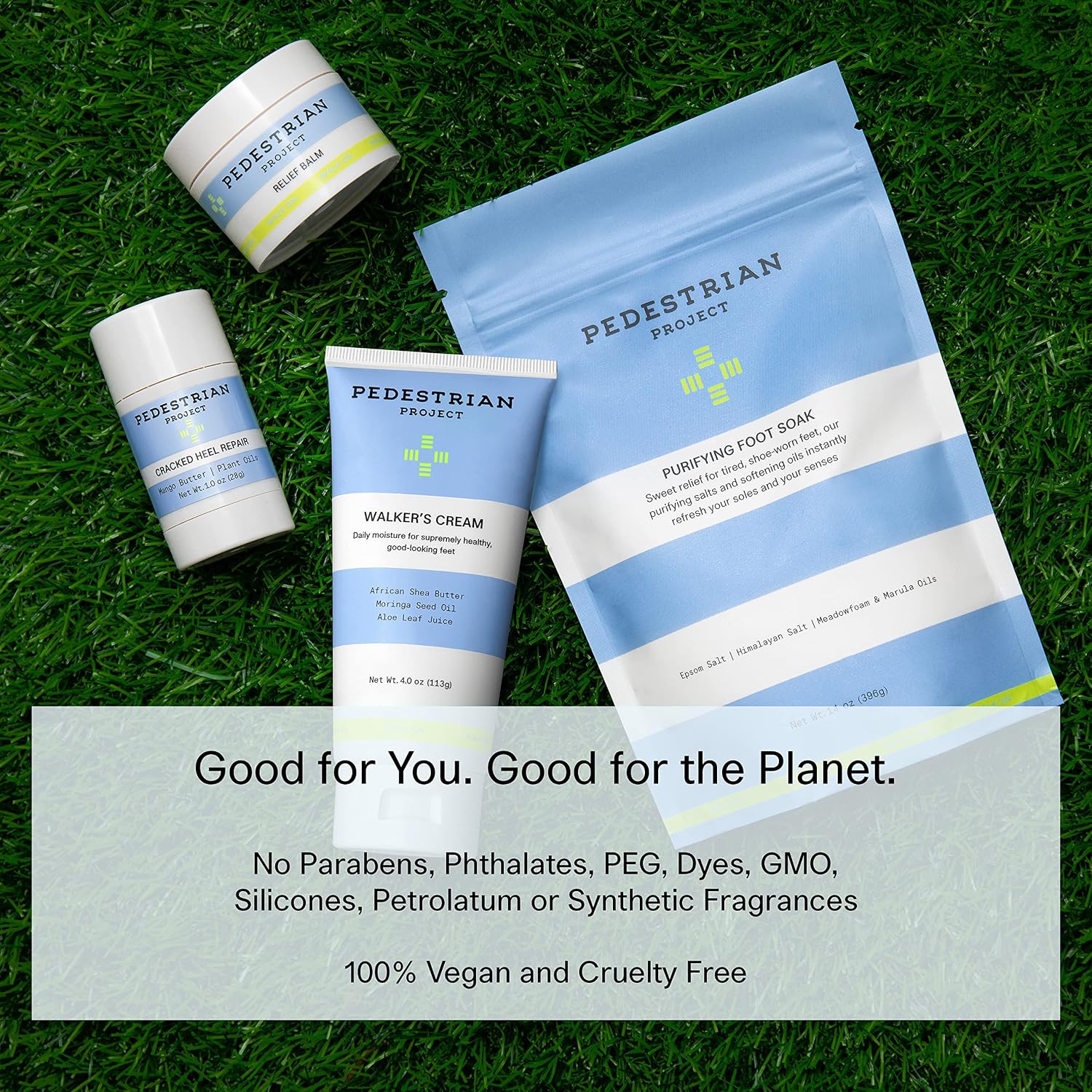 Pedestrian Project Purifying Foot Soaking Salts - Softens, Soothes, Detoxifies - Dead Sea, Himalayan & Epsom Salt, Marula & Meadowfoam Oils, Vegan, Non-GMO, Cruelty Free, 14 Oz