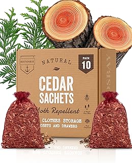 Cedar Sachet Bags, Fully Stuffed Scented Sachets, Perfect for Closets, Drawers, Cars, Gym Bags, or Anyplace that Needs to Smell Better - Cedar Blocks for Clothes Storage