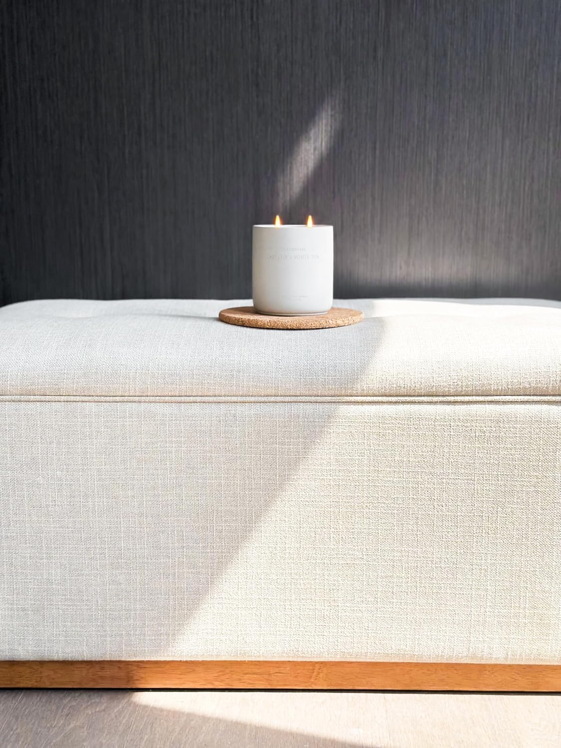 WHOLESOME. Orange Tangerine Scented Non-Toxic Candles for Home, 2 Wicks Natural Coconut Wax Candle Eco-Friendly, Luxury Aromatherapy Candles Stress Relief, 16 oz Large Concrete Jar, 90 Hours Burn