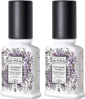 PooPourri Before You Go Spray, Lavender Vanilla, 2 Count of 2 Fl Oz Bottle, 4 Fl Oz