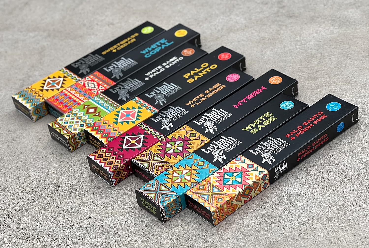 Tribal Soul Premium Incense Smudge Sticks - Assorted Gift Set Includes 8 Fragrances (15g. Each) Wooden Incense Burner Included