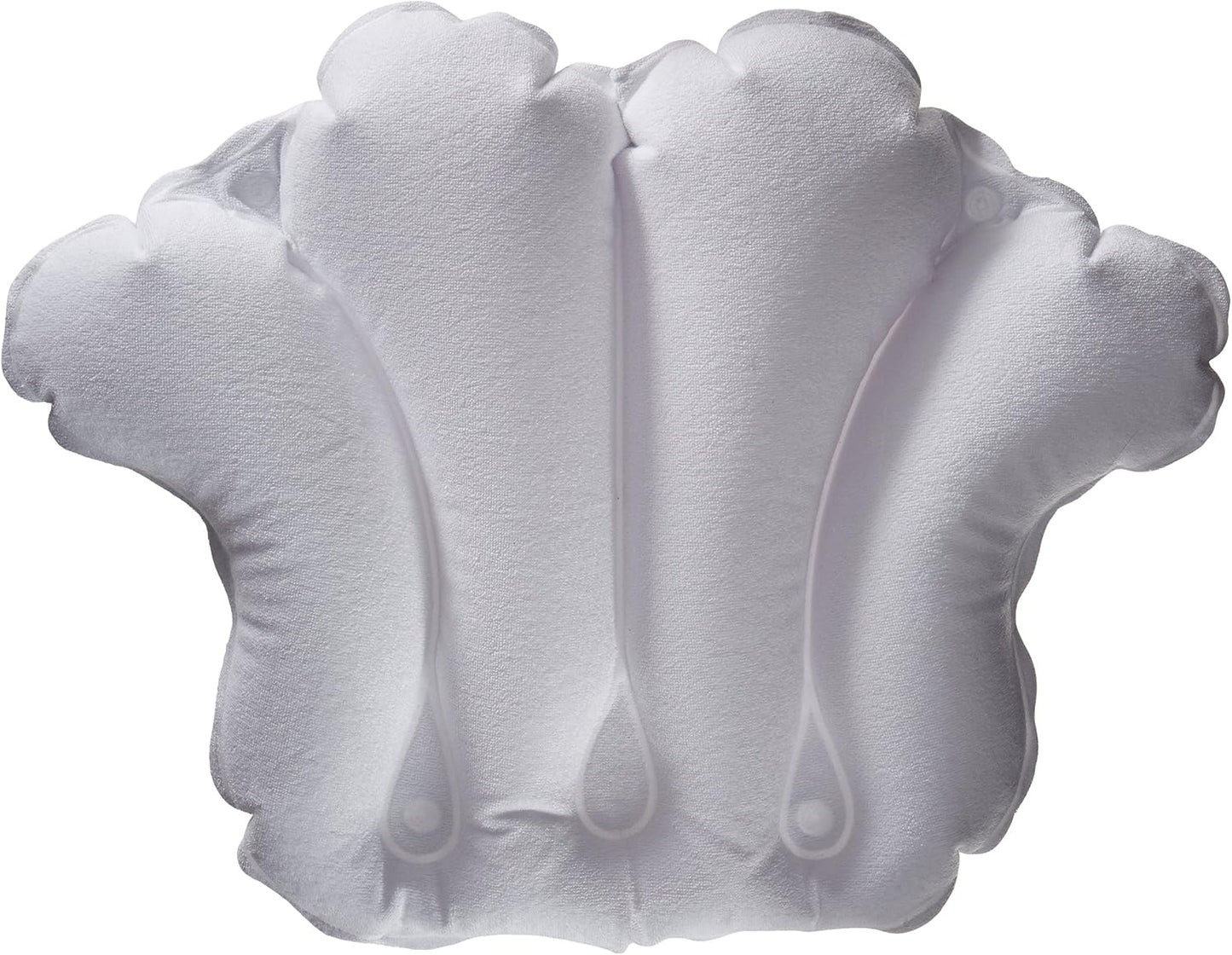 Inflatable Bath Pillow - Terry Cloth (White)
