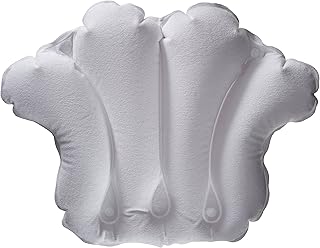 Inflatable Bath Pillow - Terry Cloth (White)