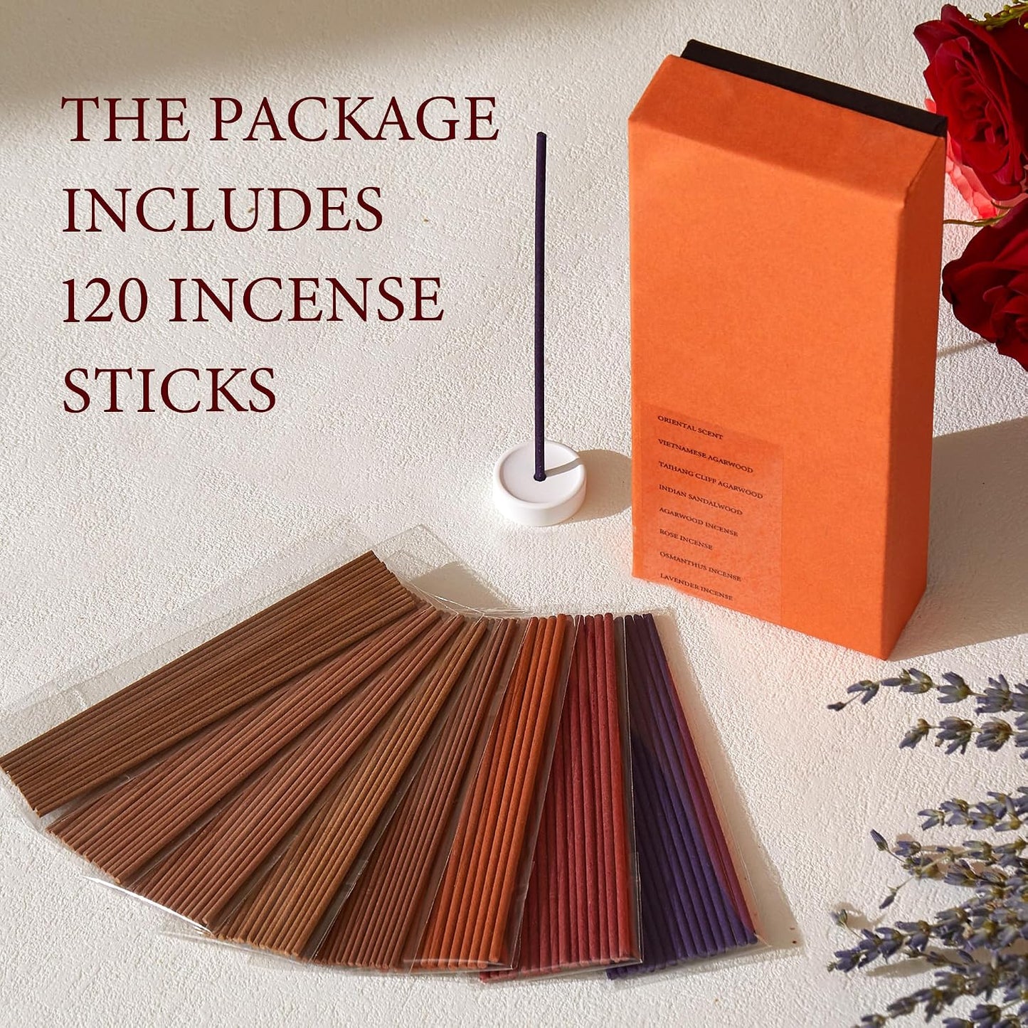 Mini Incense Sticks – Short 8-Scents Variety Set, 120 Natural Hand-Dipped Sticks (4" Long, 20-Min Burn) Clean-Burning Aromatherapy for Travel, Meditation & Daily Relaxation