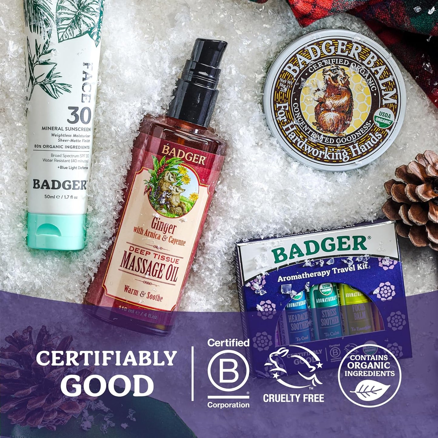 Badger Stress Soother Balm, Organic Essential Oil Aromatherapy, Calm & Soothe the Mind, Easy to Use Portable Stick, Effective Self Care, .6 oz