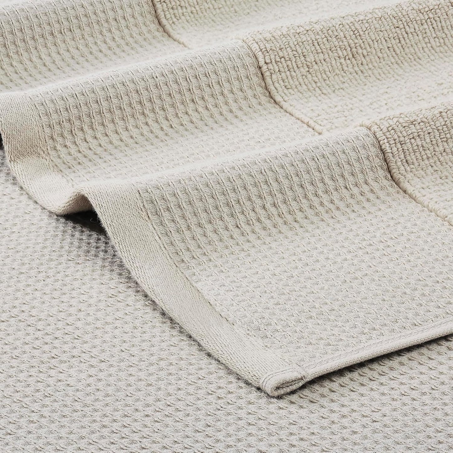 Modern Threads Waffle-Rib 6-Piece Towel Set – Premium Cotton Bath Towels, Ultra-Absorbent & Soft, Elegant Waffle Texture for Bathroom & Spa, Taupe