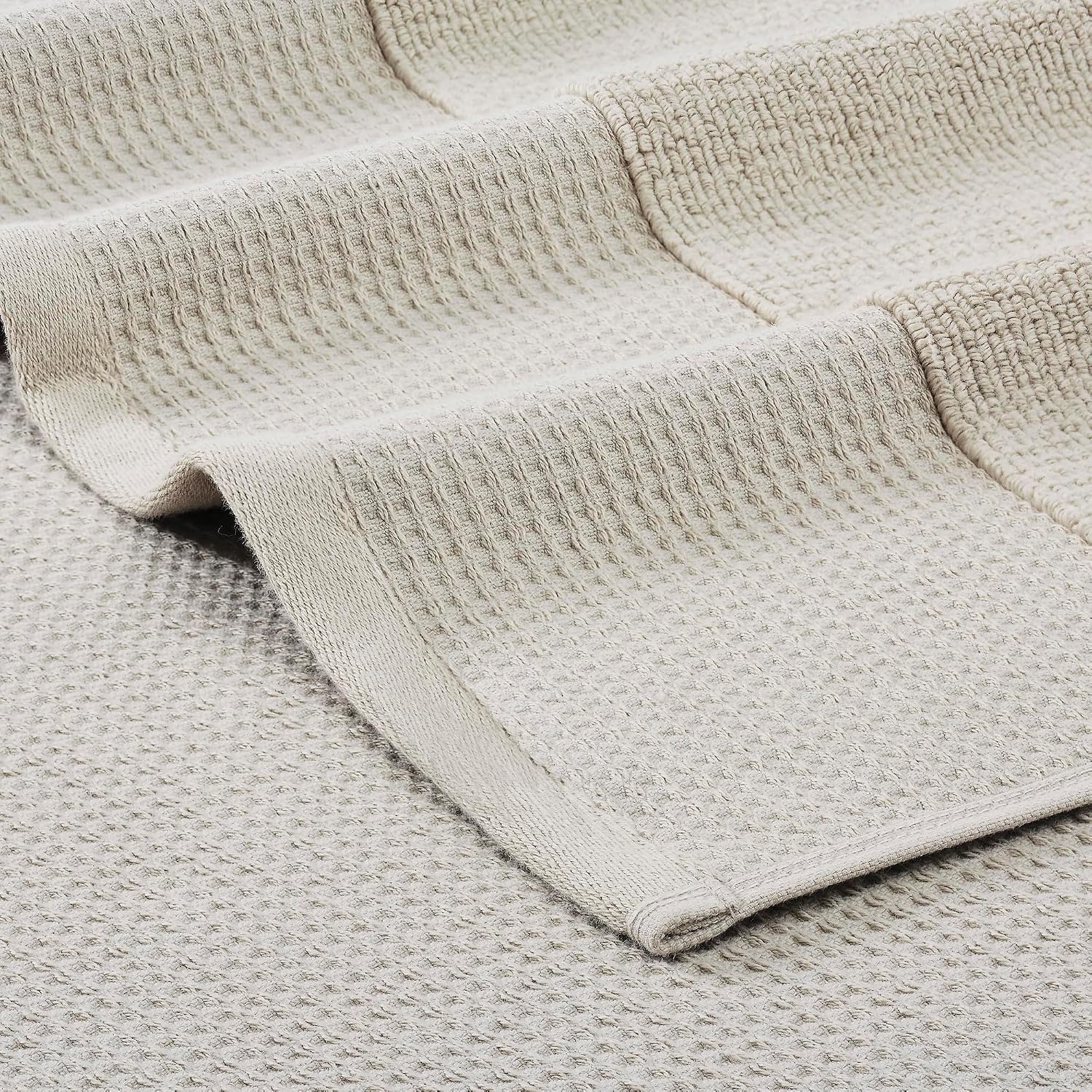 Modern Threads Waffle-Rib 6-Piece Towel Set – Premium Cotton Bath Towels, Ultra-Absorbent & Soft, Elegant Waffle Texture for Bathroom & Spa, Taupe