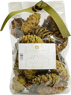 Hillhouse Naturals - Potpourri Pine Cones - Fragrant Versatile Potpourri Bowl Filler & Winter/Holiday Decor - with Pine, Cedar & Citrus Peel - Made in the USA - Green - Cedar & Pine Scent - 8 oz