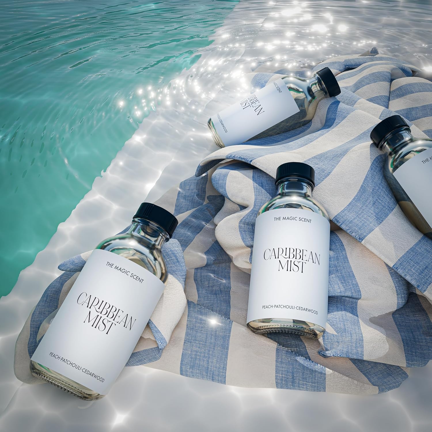 The Magic Scent Carribean Mist Diffuser Oil - Hotel & Home Luxury Scents - Diffuser Oil Scents for Home Designed for Use in All Diffusers - 4 fl oz, 120 mL