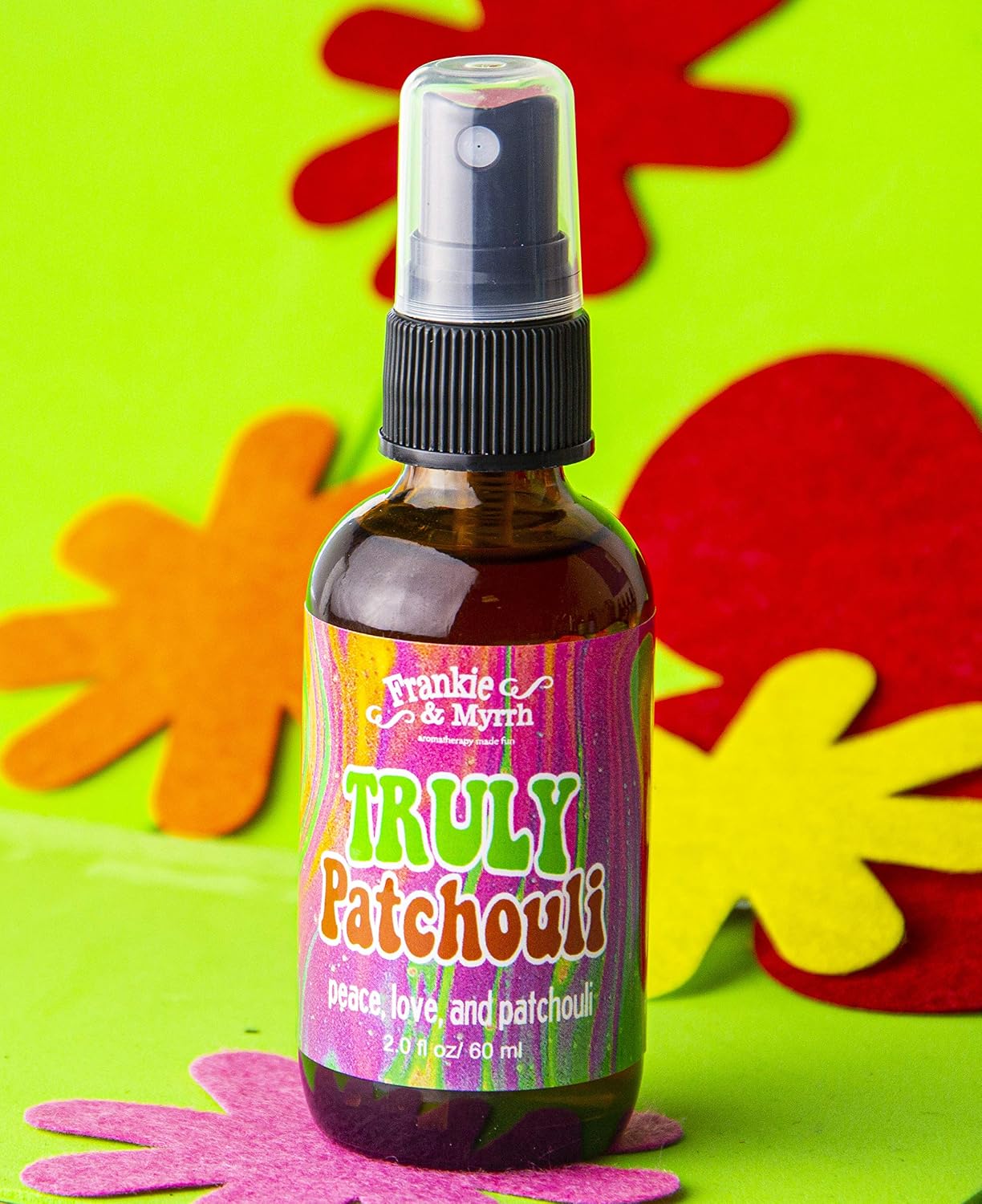Frankie & Myrrh Truly Patchouli Aromatherapy Spray - Dark Aged Patchouli Oil Room, Linen, and Body Mist. Earthy, Musky Freshwater Scent for Relaxation and Energy.