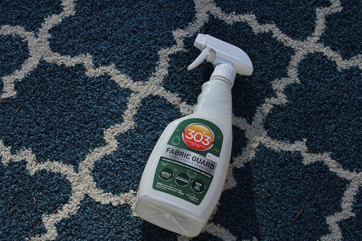 303 Products Fabric Guard, Water Repellent Spray for Outdoor Fabrics – Protects Upholstery, Cushions & Canvas, Stain Protection, Sunbrella Recommended, 32 oz