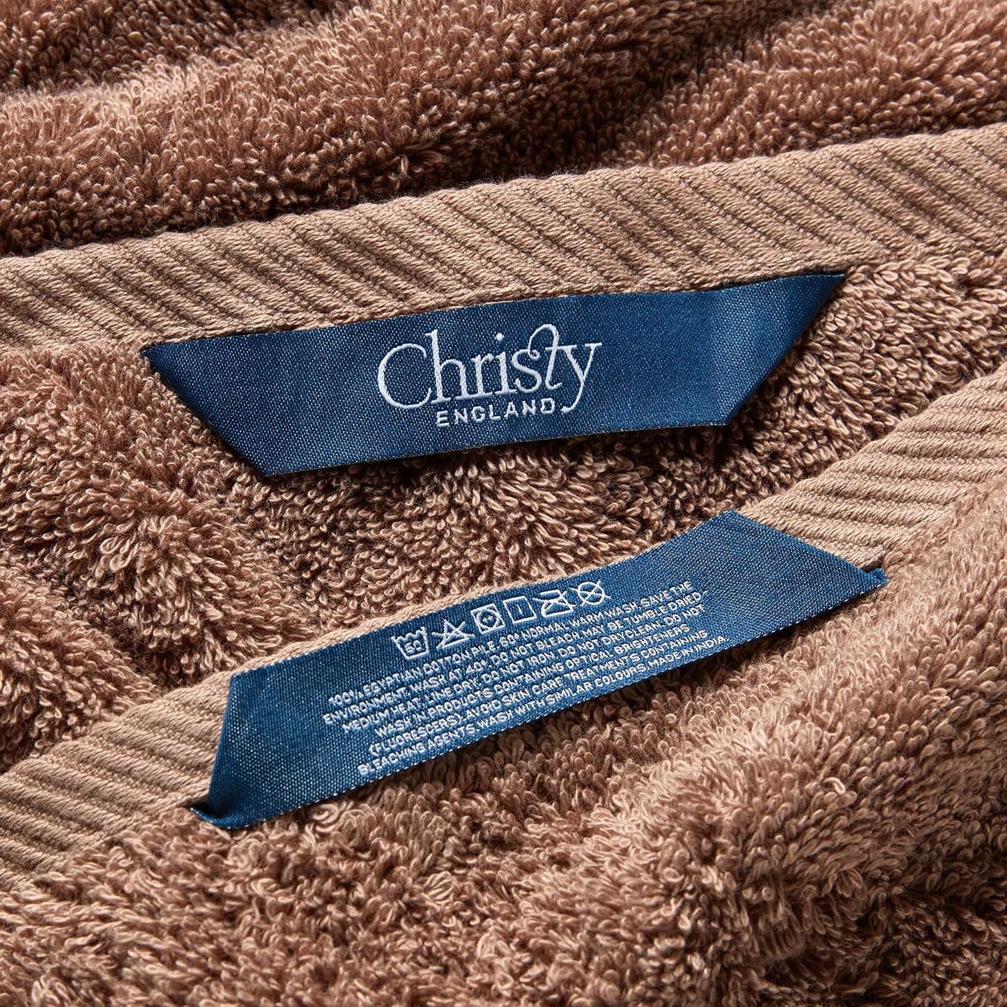 Christy Renaissance 6 Piece Towel Set | Mink Brown | 100% Egyptian Cotton | Luxuriously Soft and Super Absorbent | 675 GSM | 2 Bath Towels 2 Hand Towels 2 Face Cloths