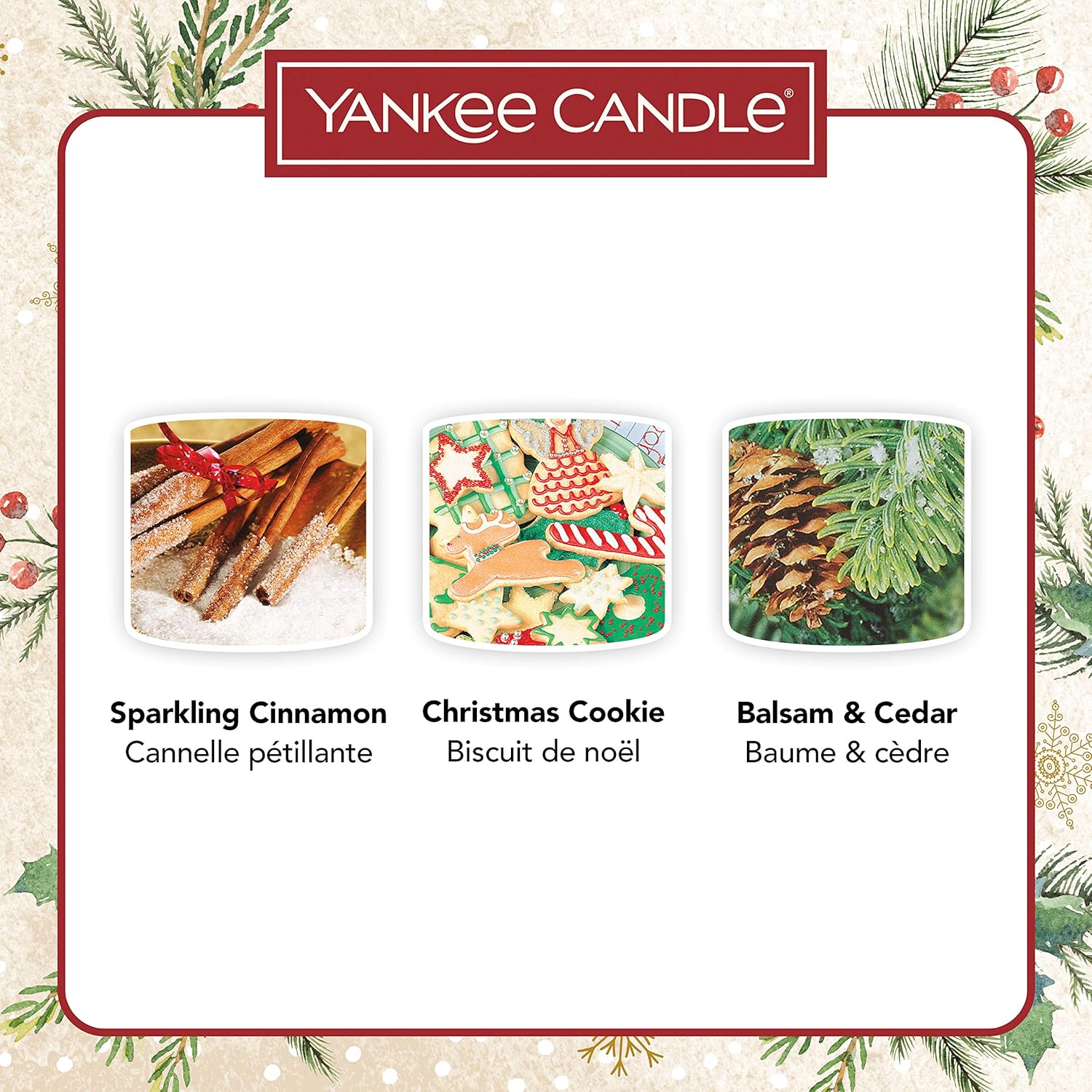 Yankee Candle Gift Set | Christmas Scented Candles | 3 Minis | Magical Christmas Morning Collection