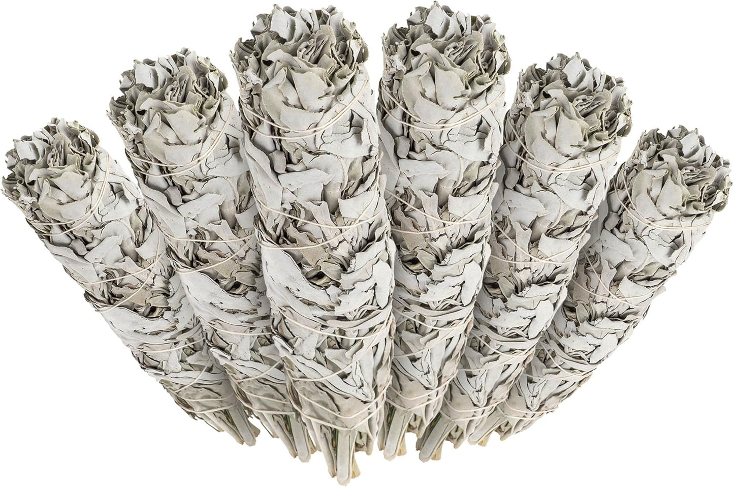Incense Garden Premium California White Sage Smudge Sticks 4 Inch Bundle Pack of 6 | Handcrafted Natural Sage for Cleansing, Meditation, Yoga & Aromatherapy | Made in USA