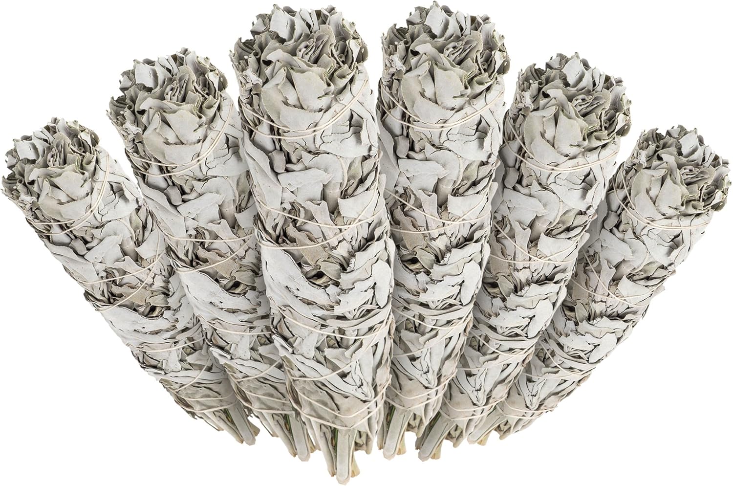 Incense Garden Premium California White Sage Smudge Sticks 4 Inch Bundle Pack of 6 | Handcrafted Natural Sage for Cleansing, Meditation, Yoga & Aromatherapy | Made in USA