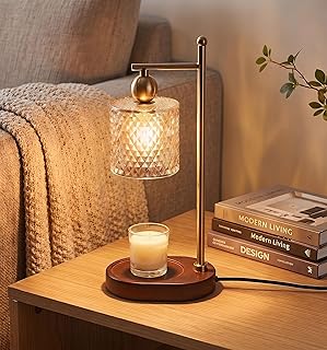 Glass Candle Warmer with Timer and Dimming Function, Perfect as a Birthday Present for Women，a Unique Candle Warmer Gift for Mum， a Housewarming Present， or as a Decorative Item for a new Home