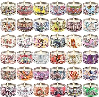 Scented Candles Gifts Set of 36, 2.5 oz Soy Wax Aromatherapy Travel Tin Jar Candles for Family,Colleagues,Friends, Teachers,Thank You Gifts